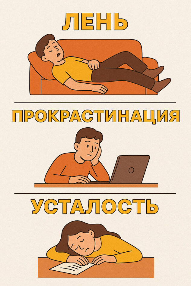 Как различить лень, усталость и прокрастинацию? Простой гид