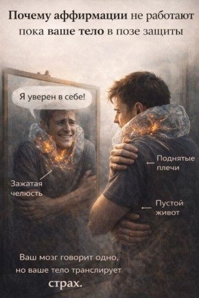 Как аффирмации могут быть бесполезны в состоянии защитной позы