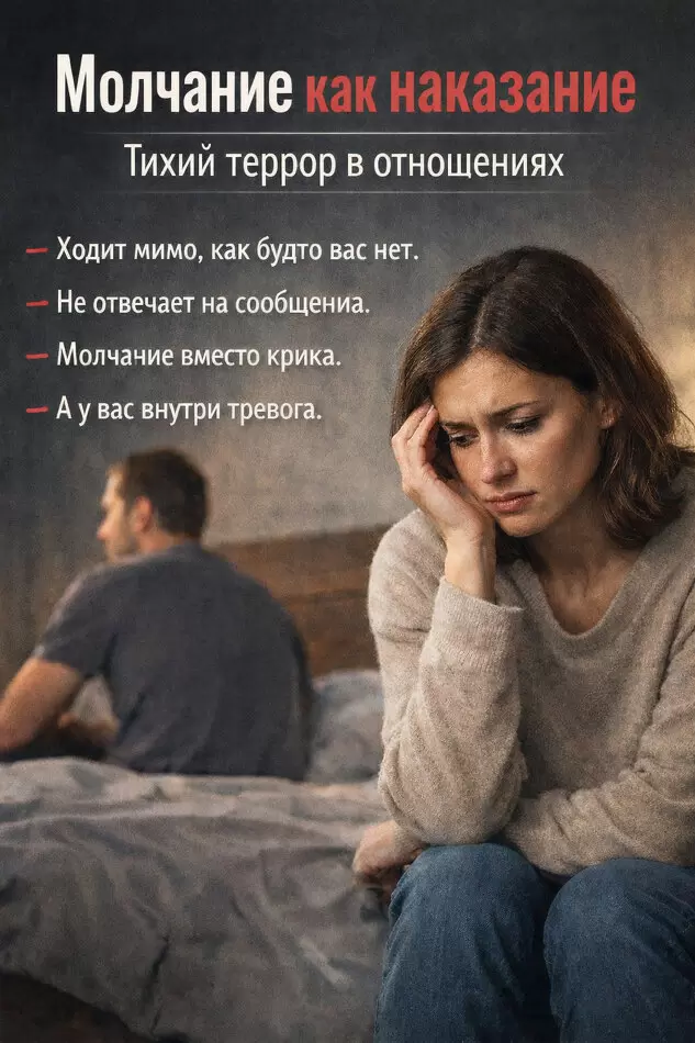 Тихий террор: как молчание разрушает отношения
